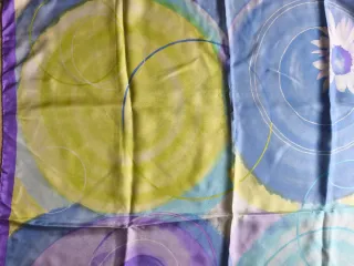 Foulard seta vintage blu e viola