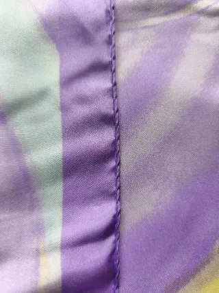 Foulard seta vintage blu e viola