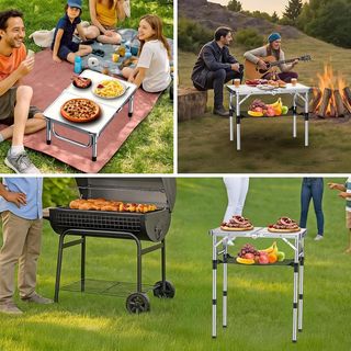 Mesa Camping Aluminio Plegable 60x40cm