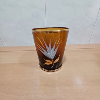 6 Vasos Vintage Dorados + Cubitera