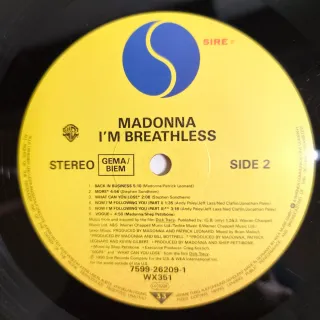 Madonna I'm Breathless Soundtrack Dick Tracy 1990