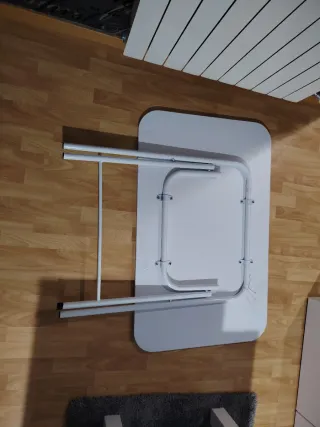 Mesa auxiliar plegable metal y madera