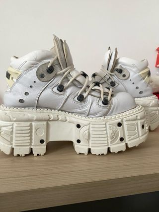 Botas New Rock Blancas Plataforma