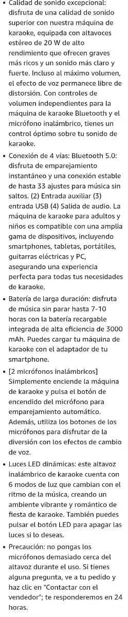 Máquina Karaoke con 2 Micrófonos