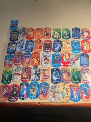 Lote Chapas Pokémon Metálicas