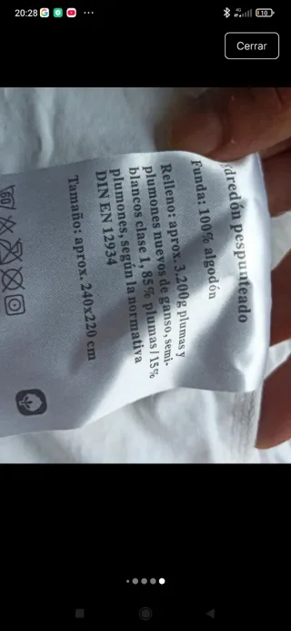 Edredón nórdico blanco poliéster