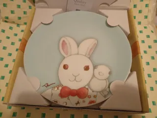 Piatto coniglio magico 2 Pasqua lui colomba 20,7 c