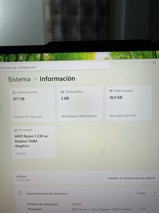 Portátil Lenovo Negro