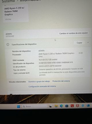 Portátil Lenovo Negro