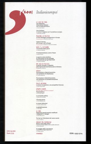 ITALIANIEUROPEI Anno I n. 1 Novembre/Dicembre 2001