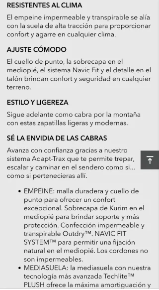 Columbia Facet 75 Alpha Outdry Talla 45