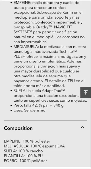 Columbia Facet 75 Alpha Outdry Talla 45