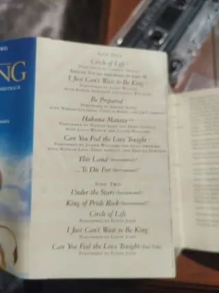 El Rey León Cassette Original Soundtrack