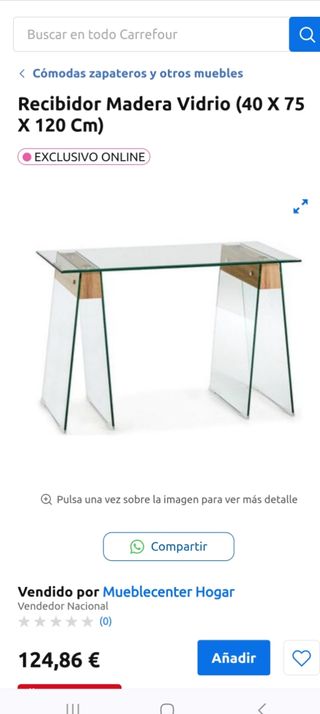 Recibidor de vidrio y madera