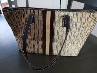 Bolso de mano Carolina Herrera Marrón Lona