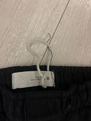 Pantalón cargo negro 11/12 años