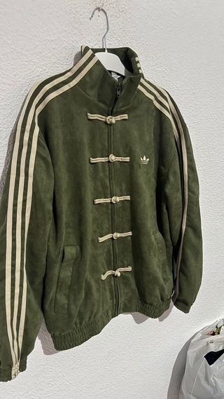 Chaqueta Adidas Verde Estilo Chino