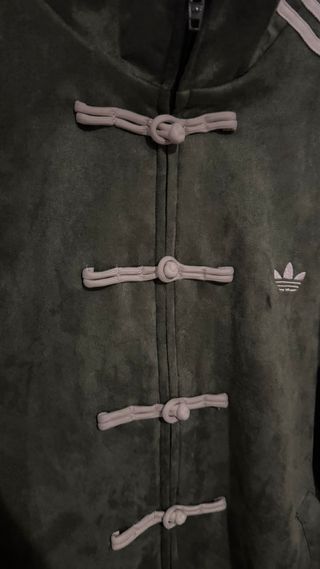 Chaqueta Adidas Verde Estilo Chino