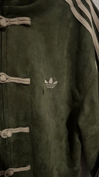 Chaqueta Adidas Verde Estilo Chino