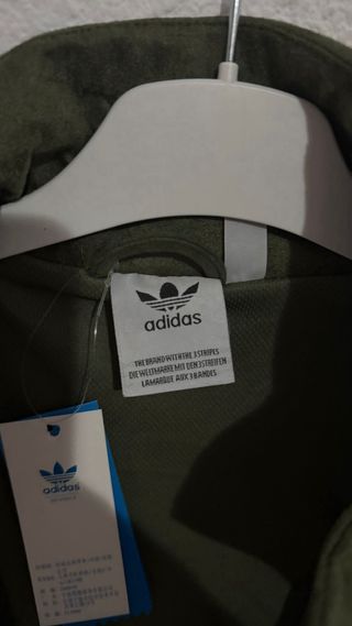 Chaqueta Adidas Verde Estilo Chino