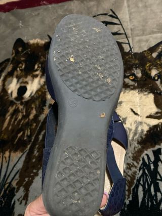 Sandalia elástica mujer azul