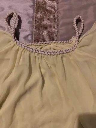 Blusa boho amarilla pastel