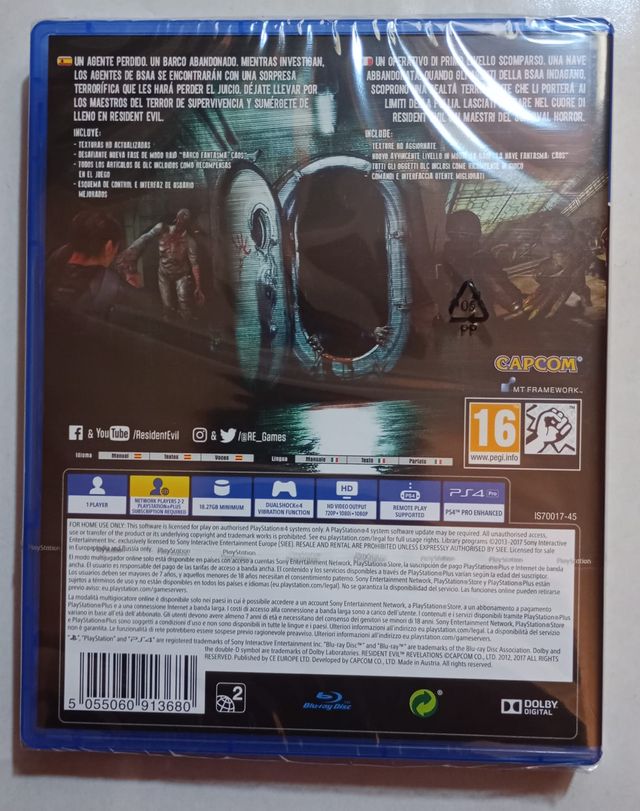 Resident Evil Revelations PS4 Precintado ES