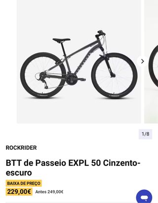 Bicicleta Rockrider EXPL 50 Gris Oscuro