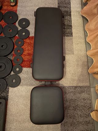 Set pesi palestra con bilanciere e manubri