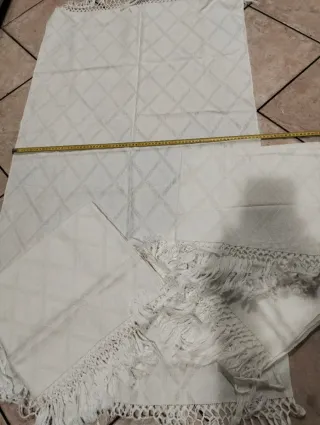 4 Asciugamani Vintage Cotone Bianco