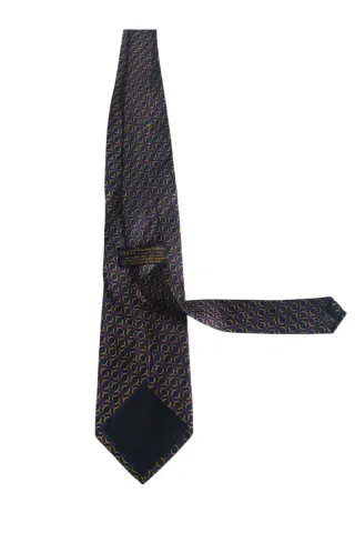 Cravatta Gucci Uomo Blu Oro