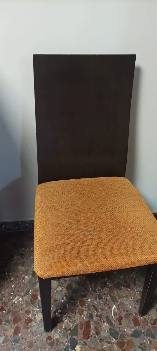 Sillas de comedor madera y tela