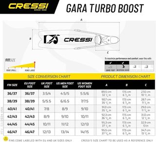 Aletas Cressi Gara Turbo Boost 38/39