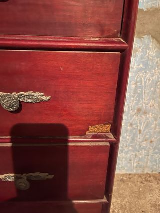 Cómoda alta sinfonier y espejo