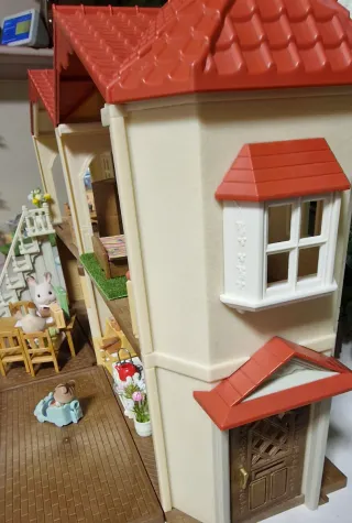 Casa Sylvanian vintage con luces