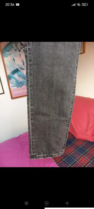 Levi's 501 Jeans negro desgastado W25 L30.