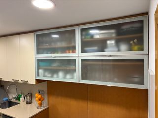 Vitrina/Armario Cocina Cristal y Madera