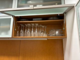 Vitrina/Armario Cocina Cristal y Madera