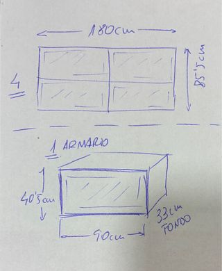 Vitrina/Armario Cocina Cristal y Madera
