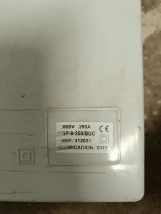 Caja eléctrica CGP-250A con porta fusibles BUC.