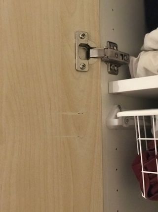 Armario blanco c/puertas abedul, 60x57x123 cm