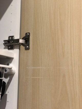 Armario blanco c/puertas abedul, 60x57x123 cm