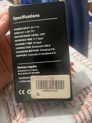 Smart Bracelet M4 Nero