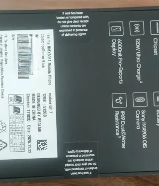 Realme GT 7 Azul 512GB 12GB RAM + Cargador