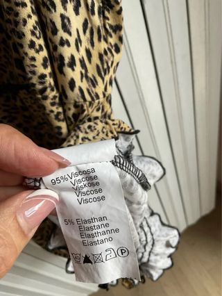 Top maculato bretelline Oviesse taglia XL