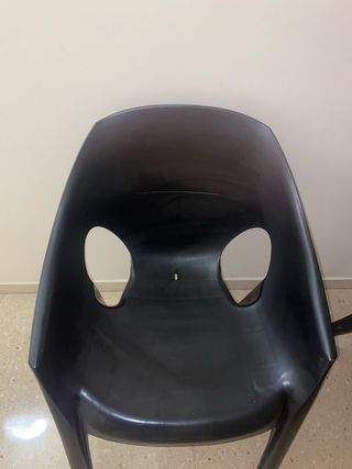 Pack 2 Sillas Negras de Plástico