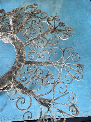 Aplique de forja decorativo