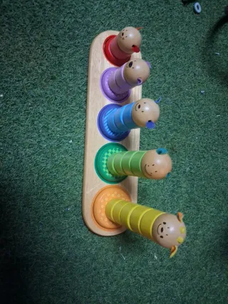 Juguete Montessori Apilable Animales Madera