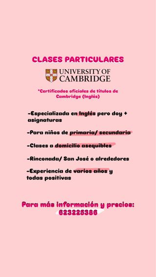 Clases particulares a domicilio