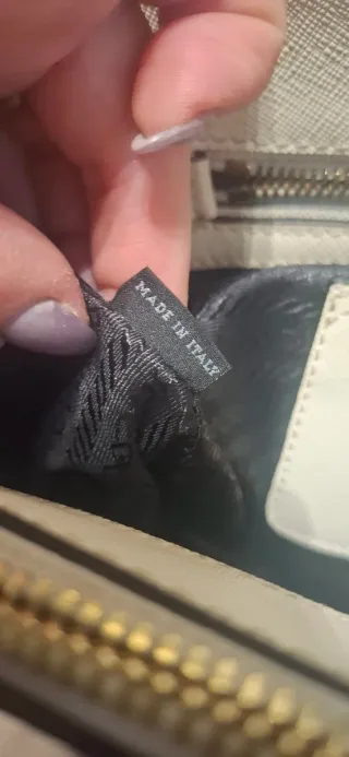 Borsa Prada Galleria bicolore beige/nera